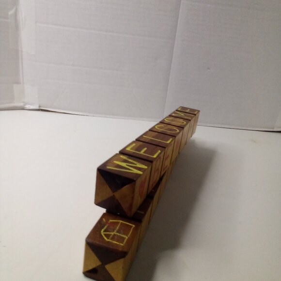 Handmade Wood Mantel Piece Christmas Easter Valentine Welcome Country Decor - Picture 9 of 10